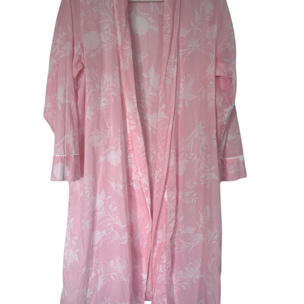 Joyspun lightweight nightgown and robe cotton lace romantic floral - Picture 6 of 9